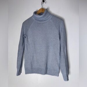 Loft XS Light Blue Cotton‎ Blend Turtle Neck Sweater